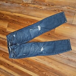 Classic Blue Distressed Women Jeans